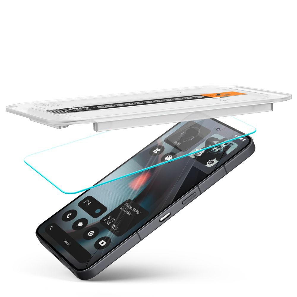 Spigen GlastR EZ FIT -suojakalvo Nothing Phone (3) -puhelimelle, Turvalasi, Täysliima, 2 kappaleen setti AGL10165