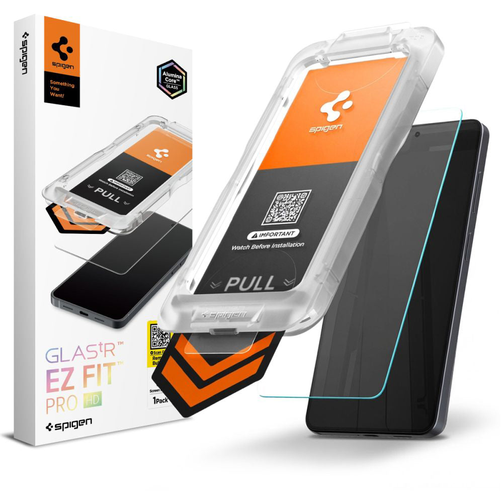 Suojakalvo Spigen GlastR EZ FIT Pro HD Samsung Galaxy S26 Plus S947 -puhelimelle, Karkaistu lasi, Full Glue AGL11086