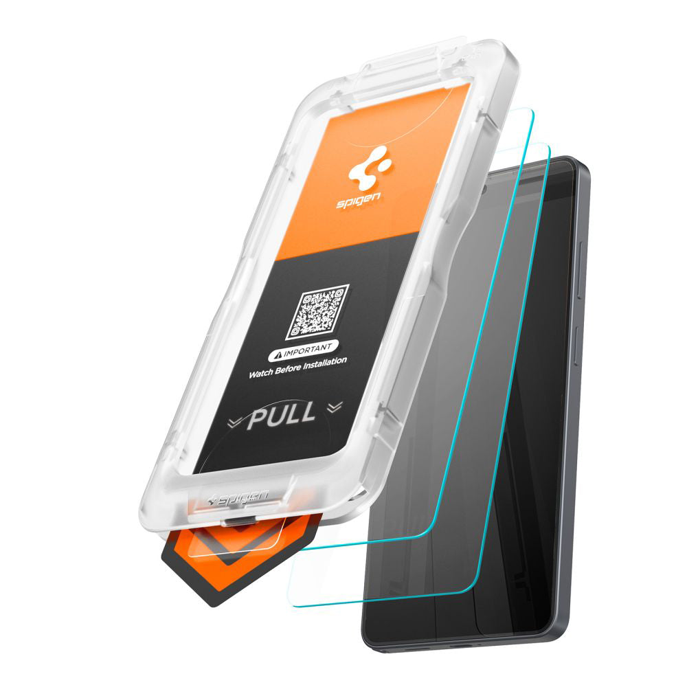 Näytönsuojakalvo Spigen GlastR EZ FIT Pro HD Samsung Galaxy S26 Plus S947:lle, Panssarilasi, Täysliima, 2 kappaleen setti AGL11084
