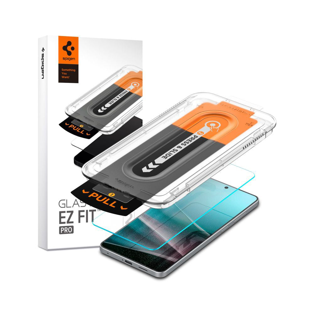 Suojakalvo Spigen GlastR EZ FIT Pro Samsung Galaxy S25 Edge S937 -puhelimelle, Karkaistu lasi, Täysliima