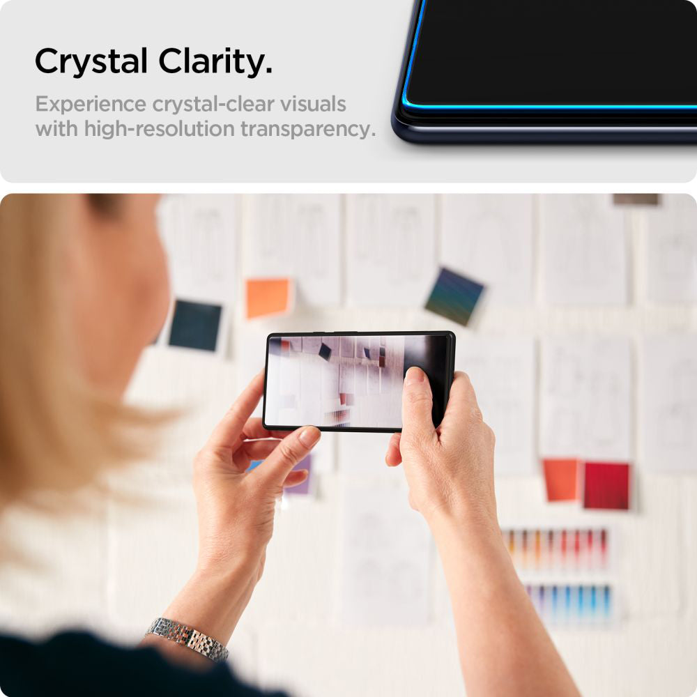 Näytönsuoja Spigen GlastR Slim Samsung Galaxy XCover7 Pro / Xcover7 G556:lle, karkaistu lasi, täysiliimainen, 2 kappaleen setti AGL09407