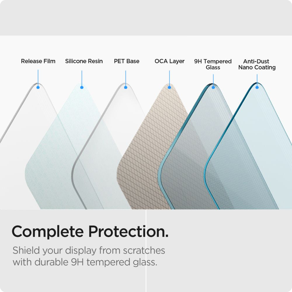 Näytönsuoja Spigen GlastR Slim Samsung Galaxy XCover7 Pro / Xcover7 G556:lle, karkaistu lasi, täysiliimainen, 2 kappaleen setti AGL09407