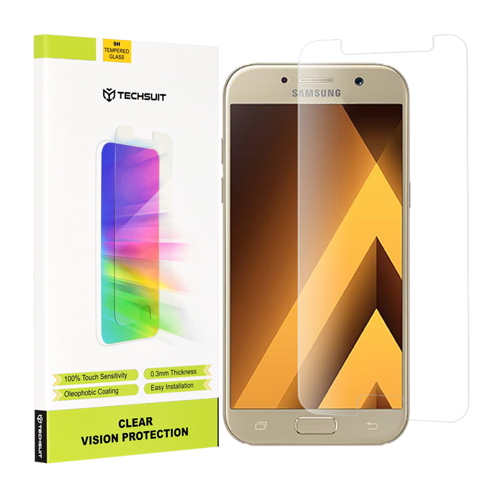 Techsuit Clear Vision -näytönsuoja Samsung Galaxy A5 (2017) A520:lle, karkaistu lasi, täysi liima