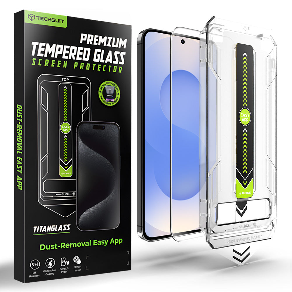 Techsuit TitanGlass CrystalHD -suojakalvo Samsung Galaxy S26 S942:lle, Turvalasi, Täysliima