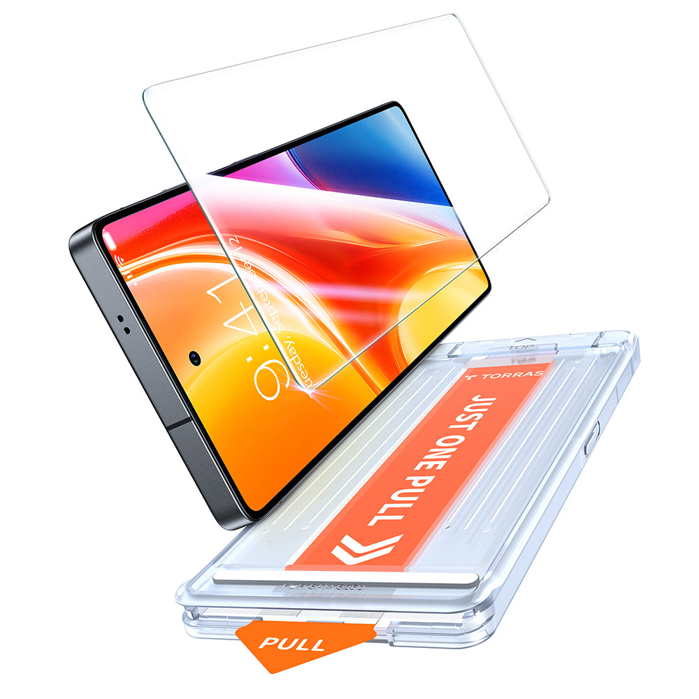 Torras GlassGo Install Master -näytönsuoja Samsung Galaxy S25 Ultra S938:lle, karkaistu lasi, täysi liima