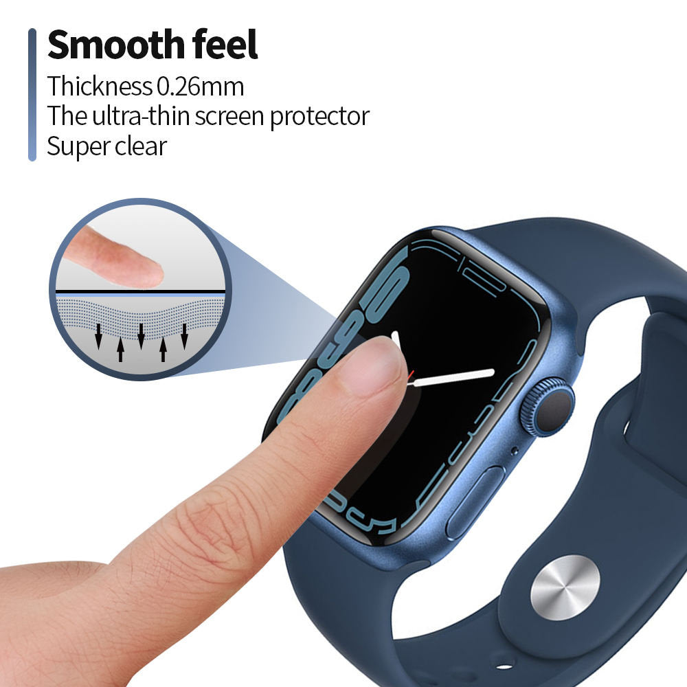 Blueo High Molecule -suojakalvo Apple Watch Series 10 42mm:lle, karkaistu lasi, musta