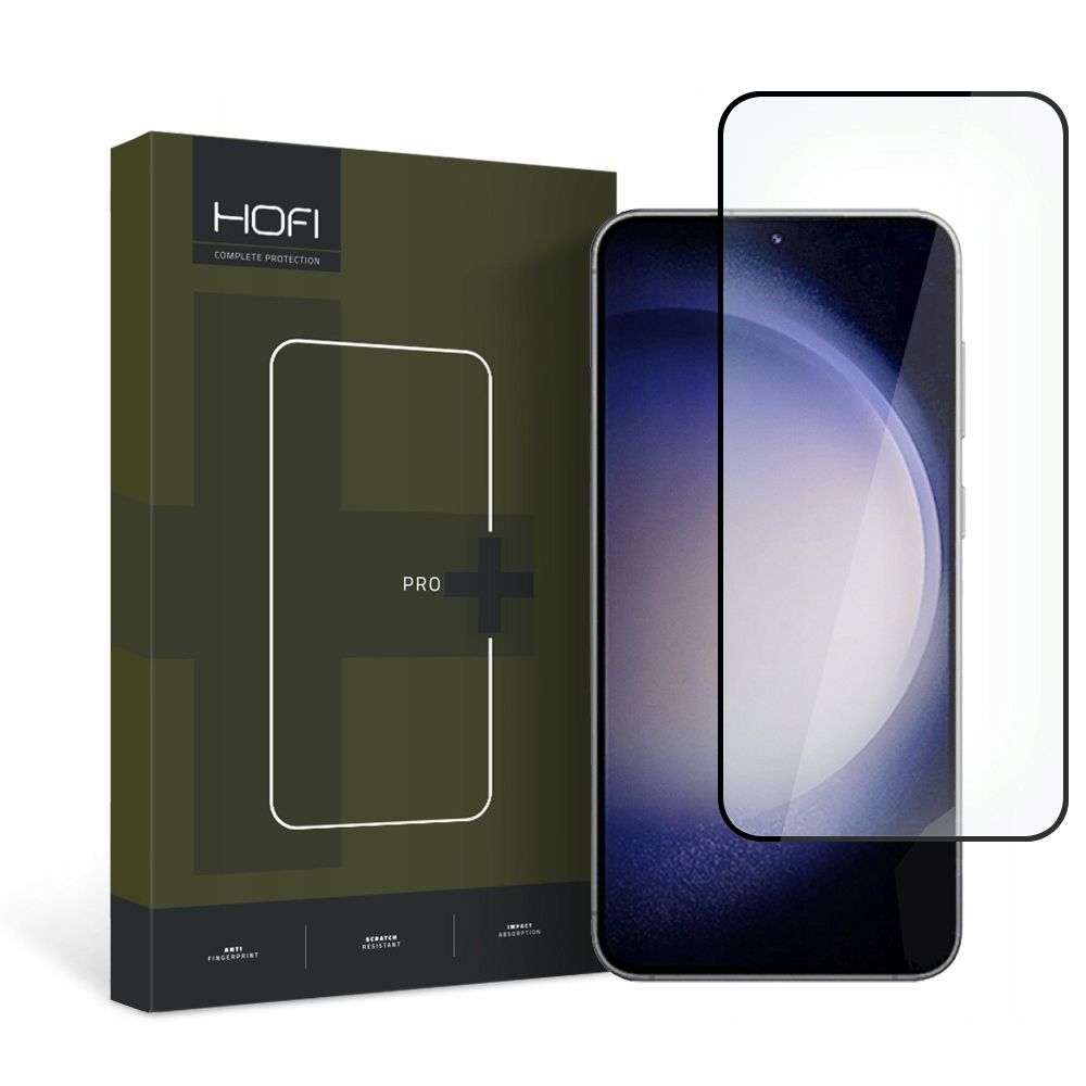 HOFI PRO+ suojakalvo Samsung Galaxy S23 S911:lle, karkaistu lasi, täysliima, musta
