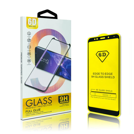 OEM-näytönsuoja Huawei P30 lite New Edition / P30 lite, lasisuojattu, täysi liima, 6D, musta, Musta