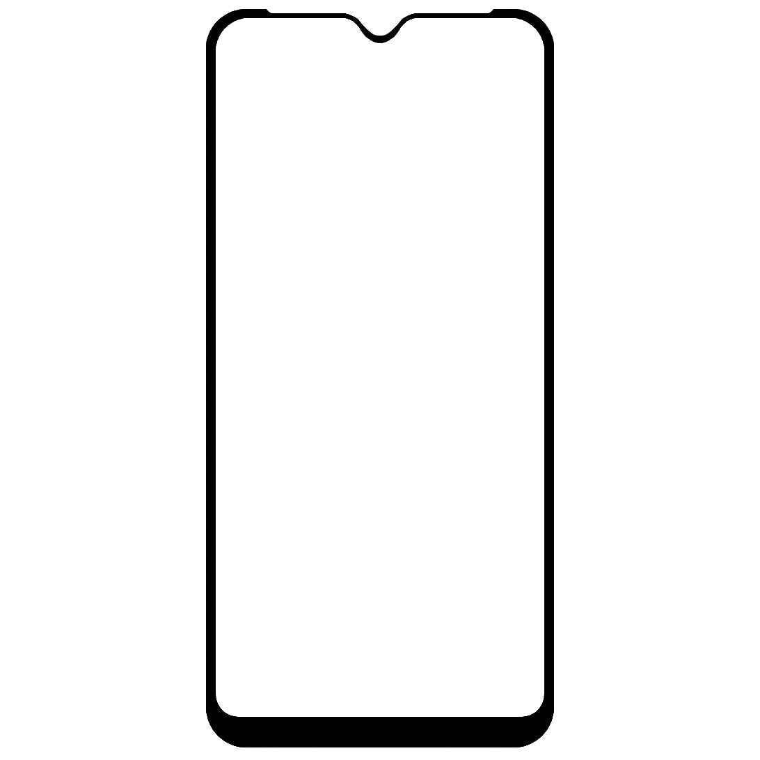 OEM näytön suojakalvo Samsung Galaxy A10 A105, lasisuoja, täysliima, musta