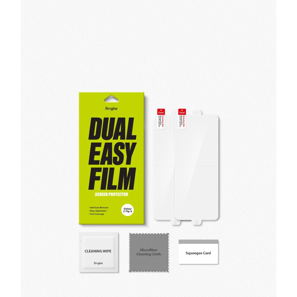 Ringke Dual Easy sisäinen näytönsuojakalvo Samsung Galaxy Z Flip4 F721:lle, muovi, 2 kappaleen setti