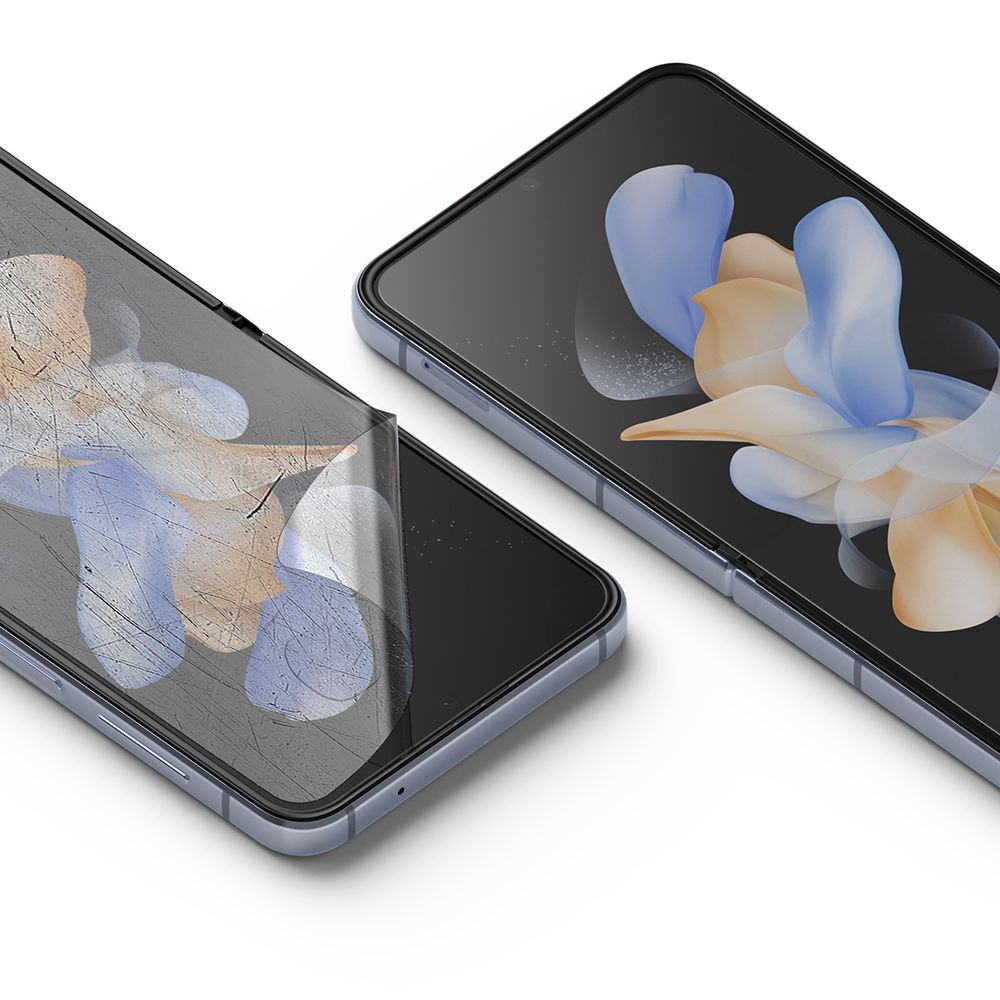 Ringke Dual Easy sisäinen näytönsuojakalvo Samsung Galaxy Z Flip4 F721:lle, muovi, 2 kappaleen setti
