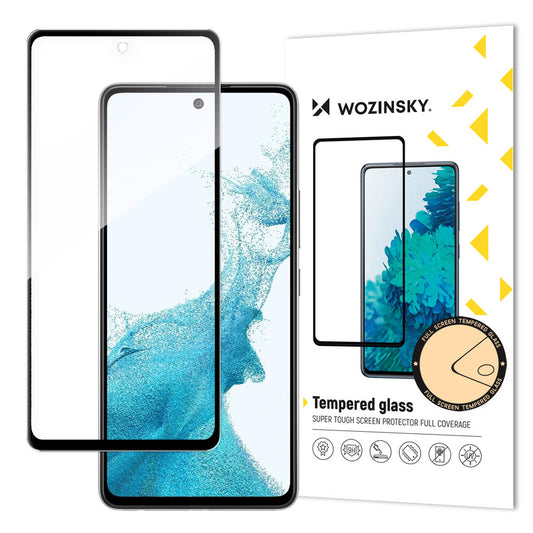 WZK Näytönsuoja Samsung Galaxy A53 5G A536, Suojalasi, Täysliima, Musta