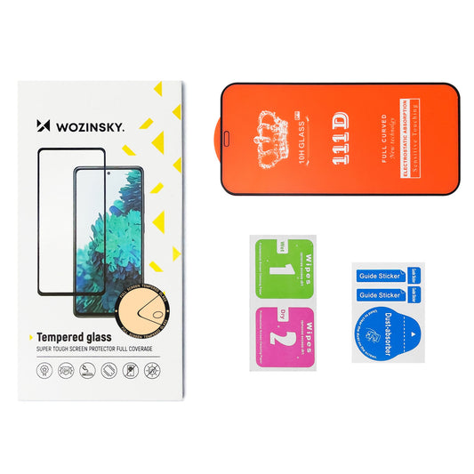 WZK Näytönsuoja Samsung Galaxy A33 5G A336, Suojattu lasi, täysi liima, sarja 2 kpl, koteloystävällinen, musta