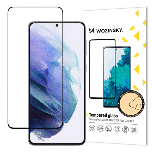 WZK Näytönsuoja Samsung Galaxy S23+ S916, Suojalasi, Täysliimaus, Musta