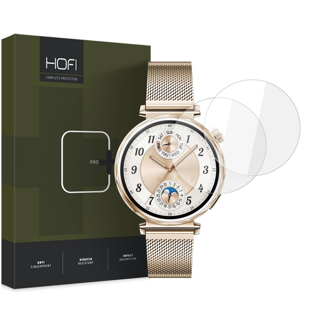 HOFI Glass PRO+ suojakalvo Huawei Watch GT 5 41mm:lle, 2 kappaleen setti, Panssarilasi