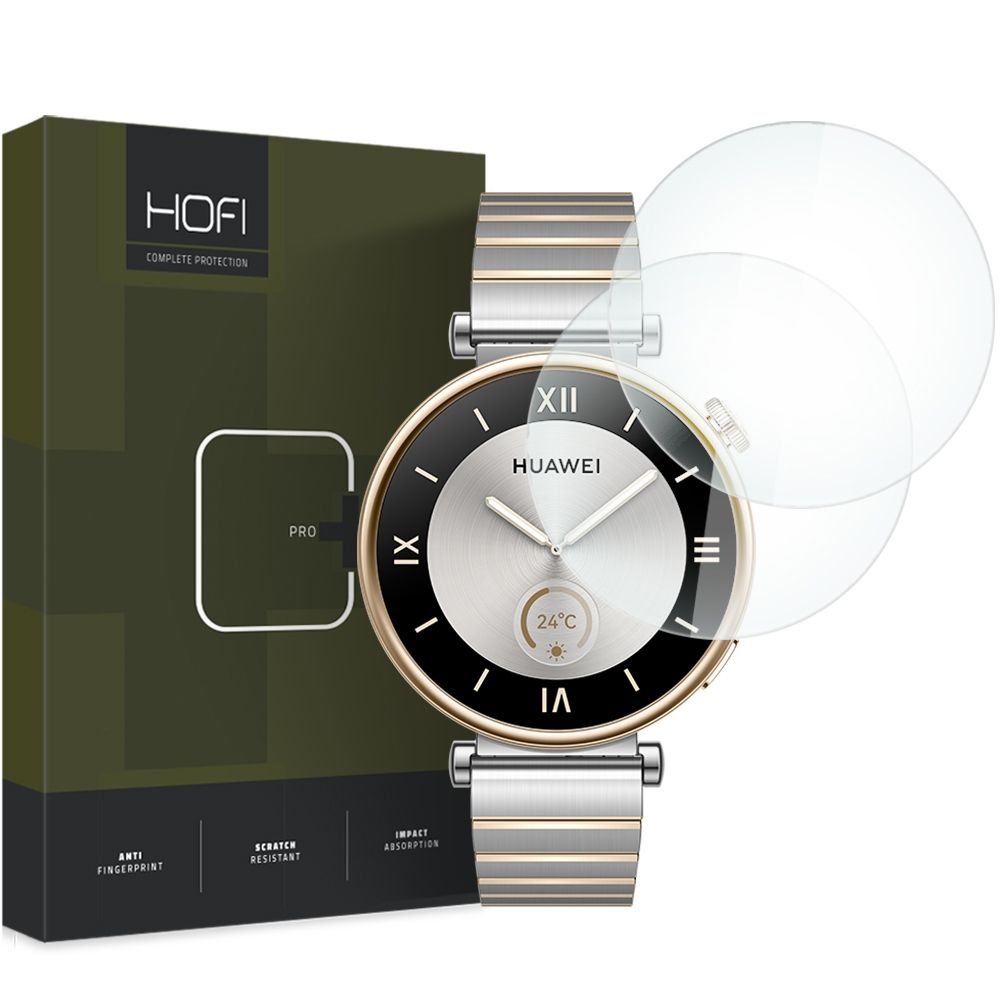 HOFI PRO+ suojakalvo Huawei Watch GT 4 41mm:lle, 2 kappaleen setti, Panssarilasi