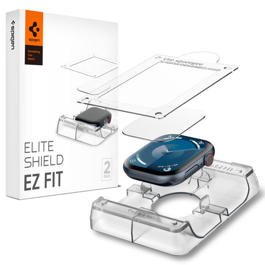 Spigen Elite Shield EZ FIT Apple Watch 46mm -sarjalle, 2 kpl:n sarja, muovi AFL08579