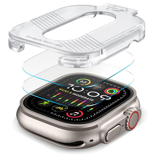 Tech-Protect Supreme Suojakalvosarja Apple Watch Ultra Series -älykellolle, sarja 2 kpl, lasisuojattu lasi