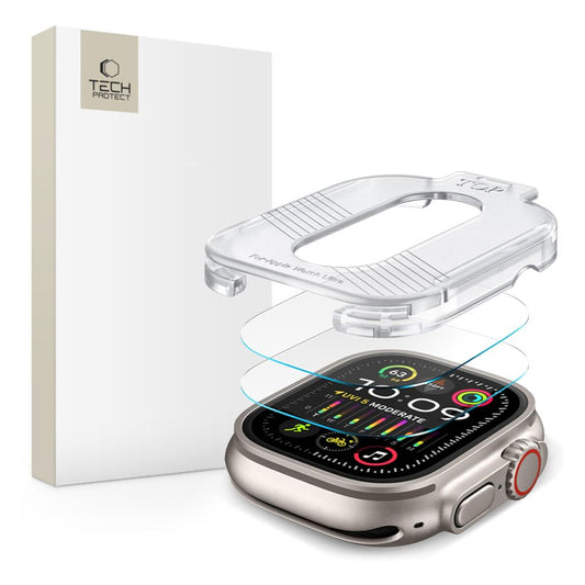 Tech-Protect Supreme Suojakalvosarja Apple Watch Ultra Series -älykellolle, sarja 2 kpl, lasisuojattu lasi