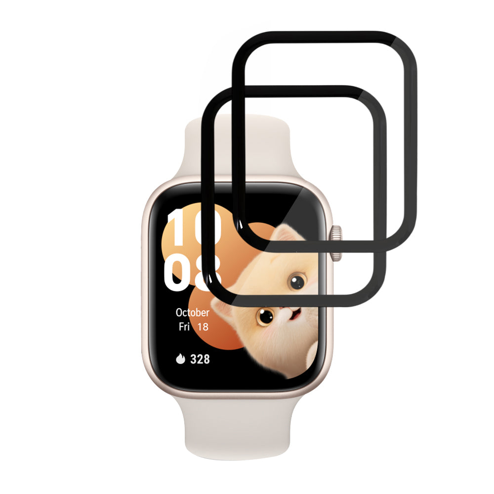 Techsuit Nano Flex -suojakalvo Honor Watch 5:lle, 2 kappaleen setti, Muovi, Musta