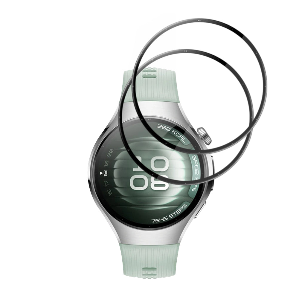 Techsuit Nano Flex -suojakalvo Huawei Watch 5 42mm:lle, 2 kappaleen setti, Muovi, Musta