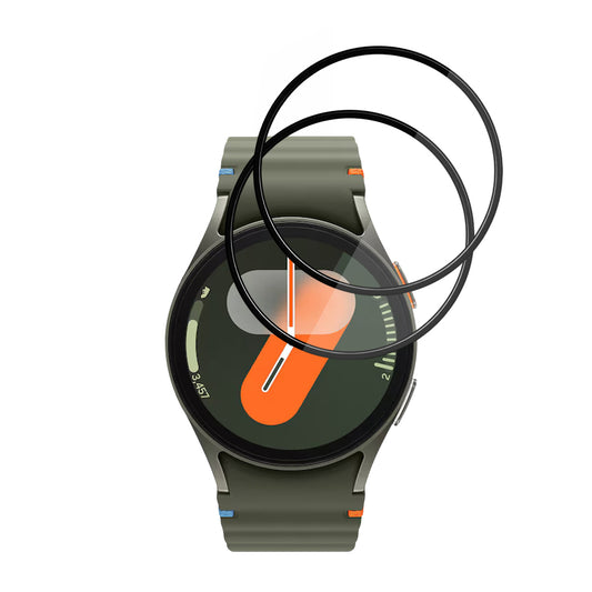Techsuit Nano Flex -suojakalvo Samsung Galaxy Watch7 40mm:lle, 2 kappaleen setti, Muovi, Musta