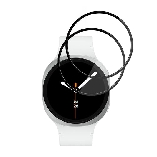 Techsuit Nano Flex -suojakalvo Samsung Galaxy Watch8 44mm:lle, 2 kappaleen setti, Muovi, Musta