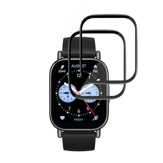 Techsuit Nano Flex -suojakalvo Xiaomi Redmi Watch 5 Lite -kelloon, 2 kappaleen setti, Muovi, Musta