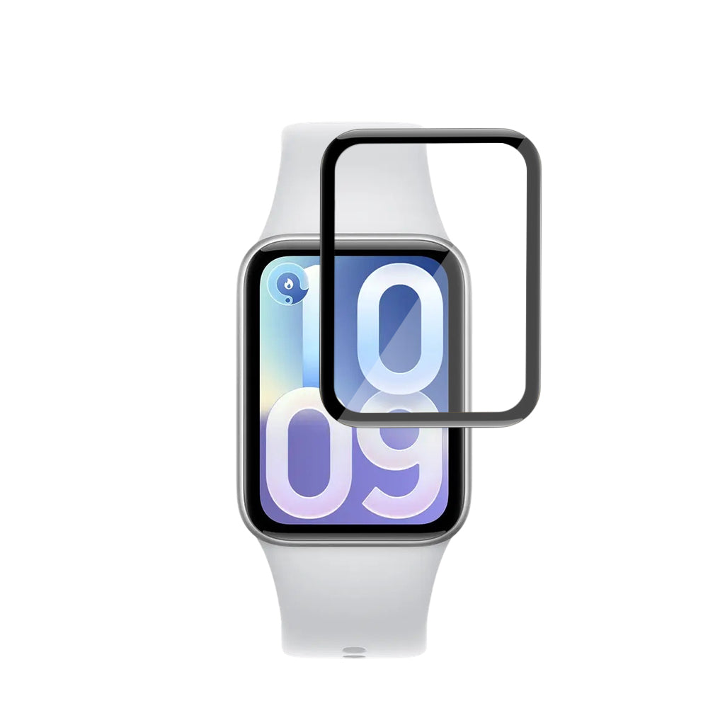 Techsuit Nano Flex -suojakalvo Xiaomi Smart Band 10 Prolle, 2 kappaleen setti, muovia, musta