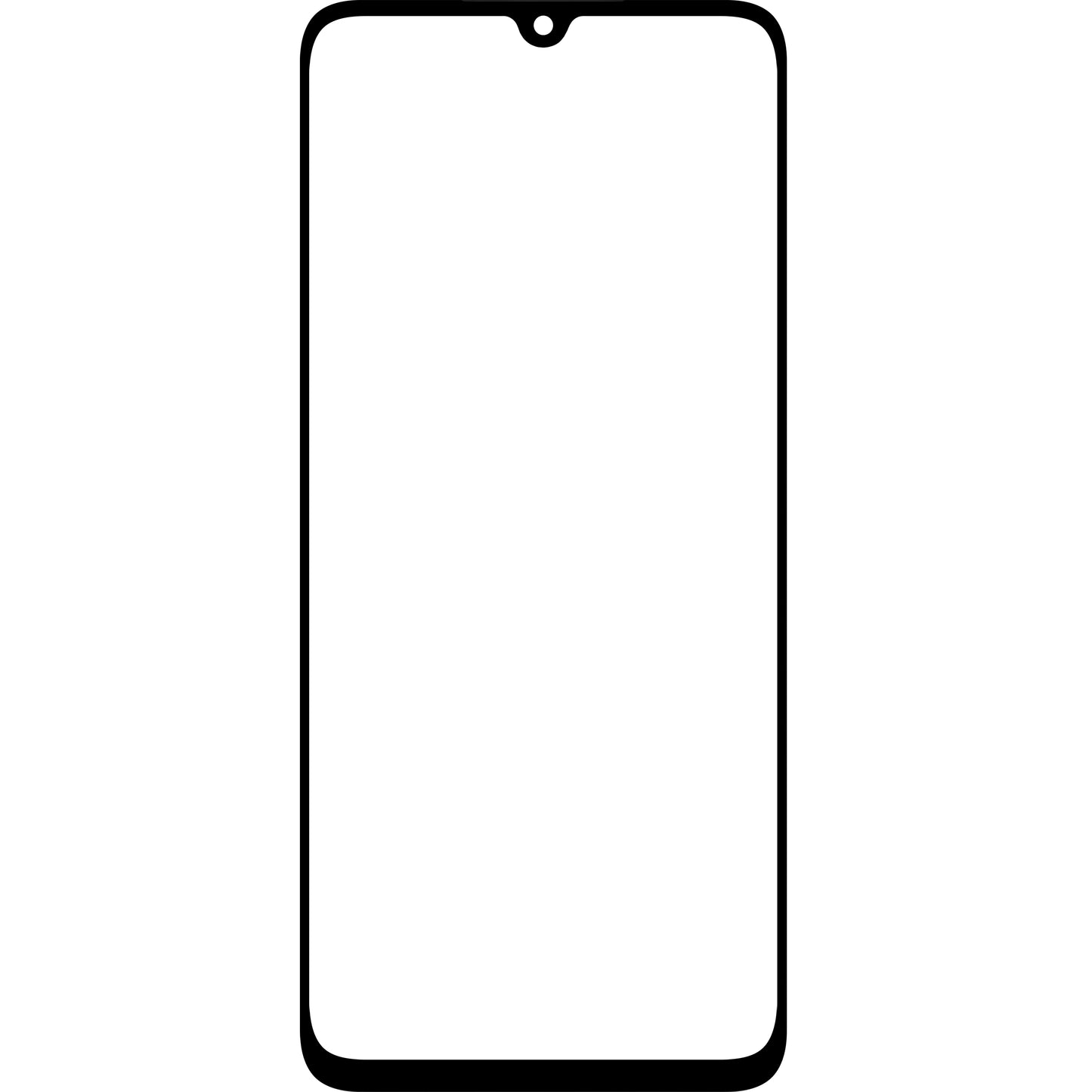 Näyttölasi + OCA Forward Shield Samsung Galaxy A05s A057:lle, Musta