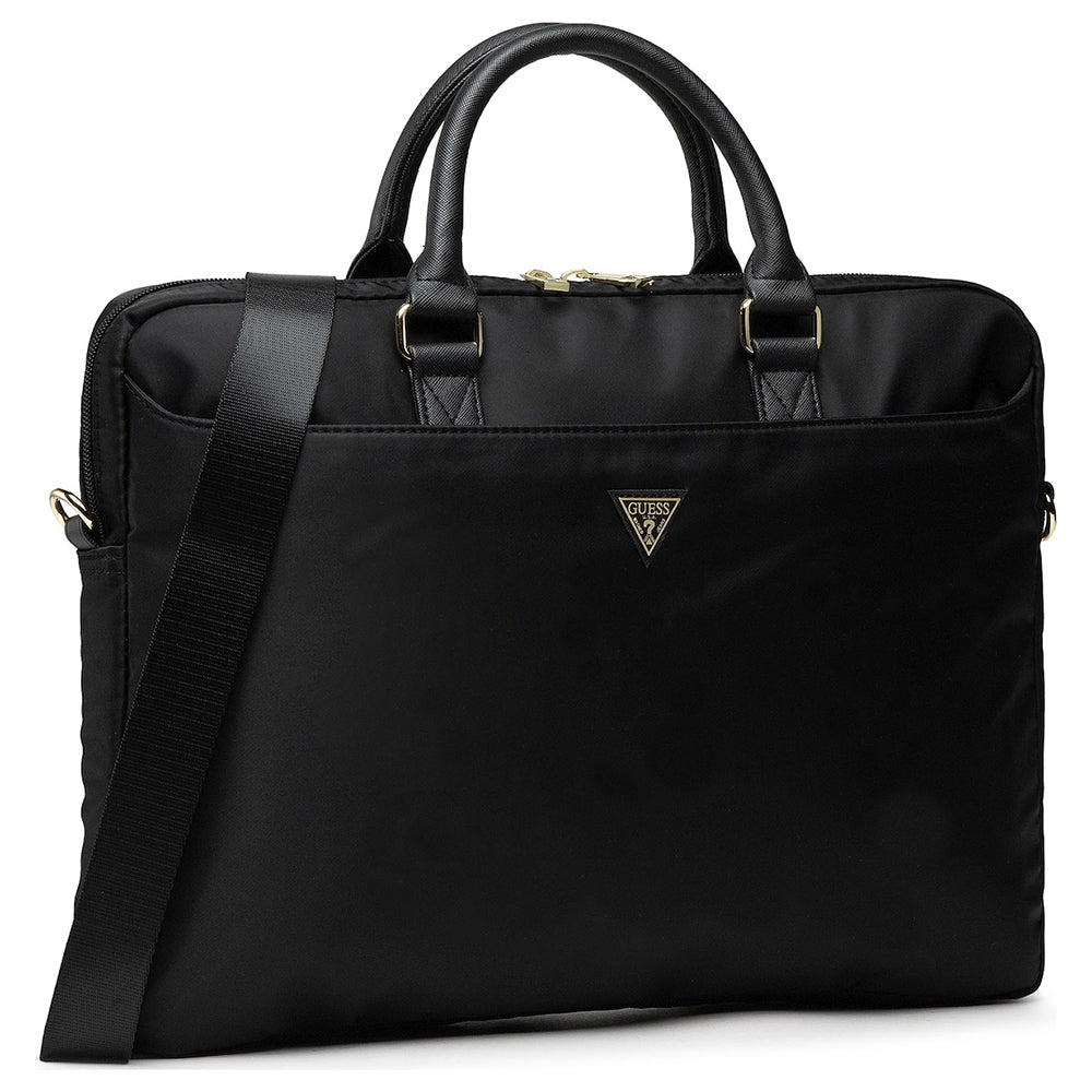 Guess Triangle Logo -laukku 16 tuuman kannettavalle, musta