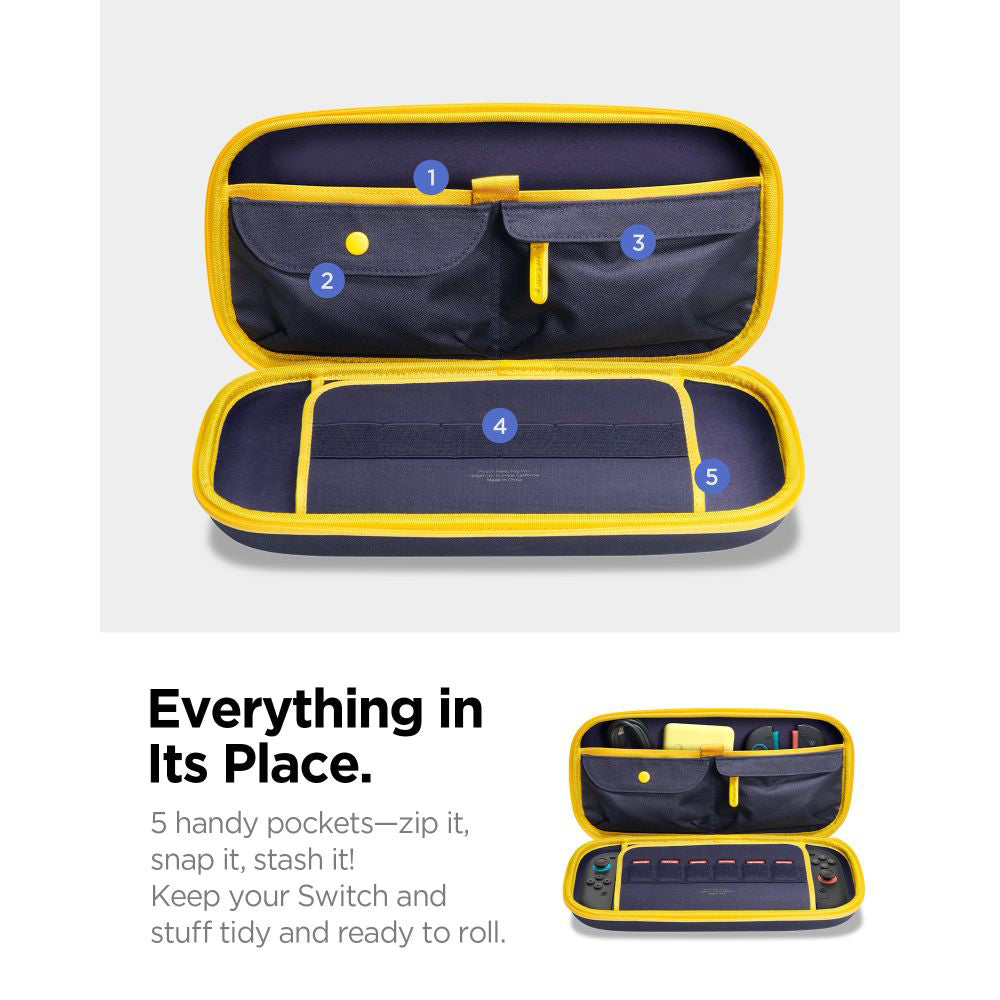 Spigen Nano Pop Pro -suojalaukku Nintendo Switch 2 -konsolille, laivastonsininen