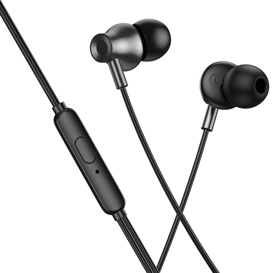 Handsfree 3,5 mm / USB-C HOCO M119A, Musta