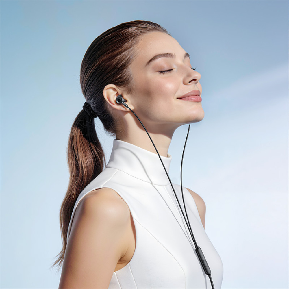 Handsfree 3,5 mm / USB-C HOCO M119A, Musta