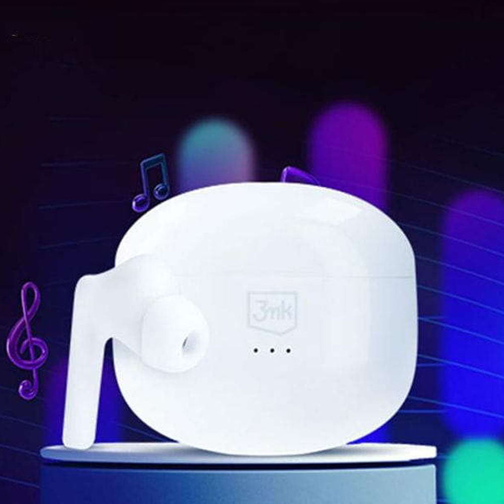 Handsfree Bluetooth 3MK LIFEPODS, TWS, ANC, Valkoinen