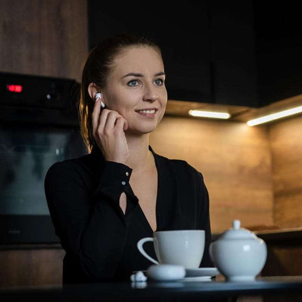 Handsfree Bluetooth 3MK LIFEPODS, TWS, ANC, Valkoinen