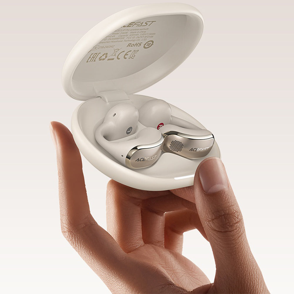 Handsfree Bluetooth Acefast Aceclip Pro, TWS, Musta