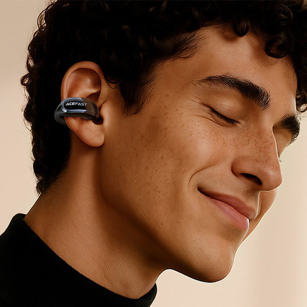 Handsfree Bluetooth Acefast Aceclip Pro, TWS, Musta