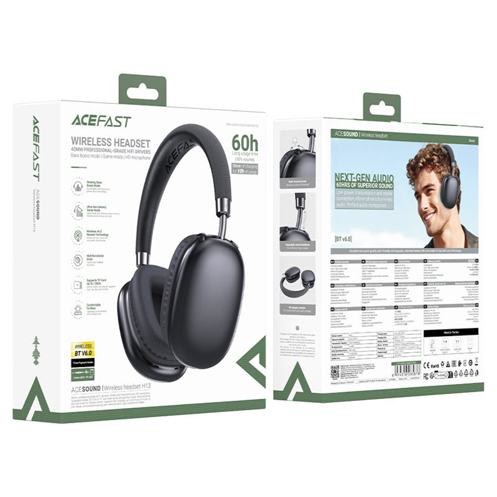 Handsfree Bluetooth Acefast H13, A2DP, Musta