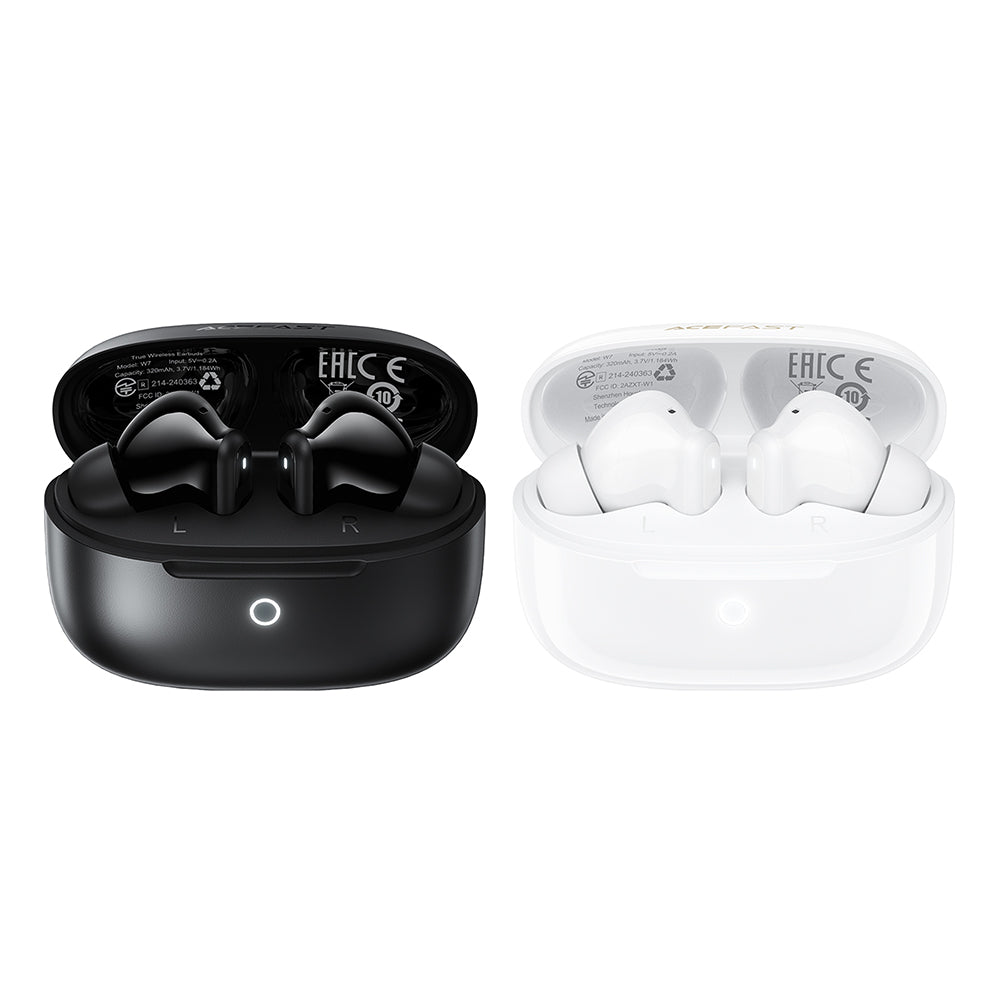 Handsfree Bluetooth Acefast W7, TWS, Valkoinen