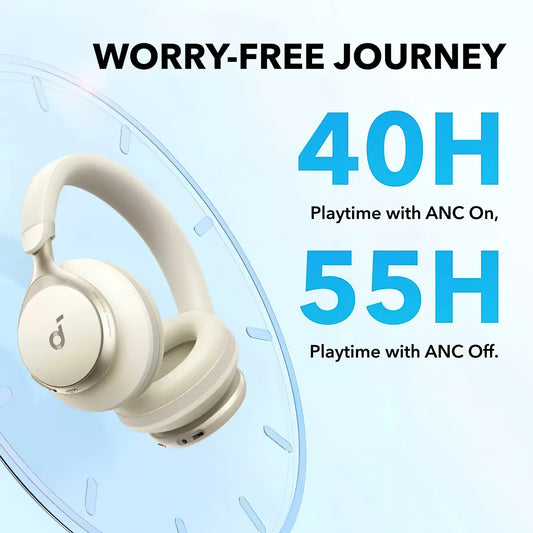 Handsfree Bluetooth Anker SoundCore Space On, MultiPoint, A2DP, ANC, Valkoinen A3035G21