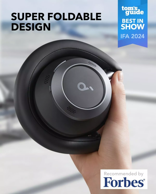 Handsfree Bluetooth Anker SoundCore Space One Pro, A2DP, ANC, Musta, Uudelleenpakattu A3062G11