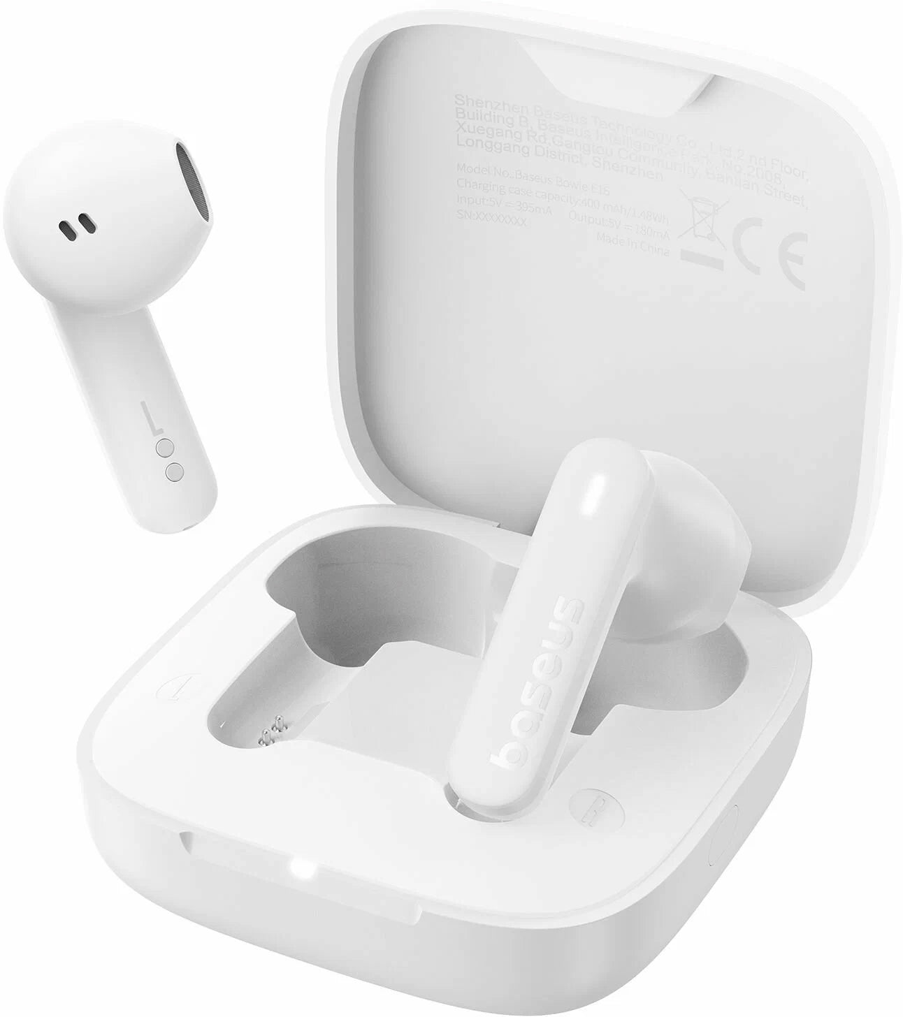 Handsfree Bluetooth Bluetooth Baseus Bowie E16, TWS, valkoinen A00061900223-00