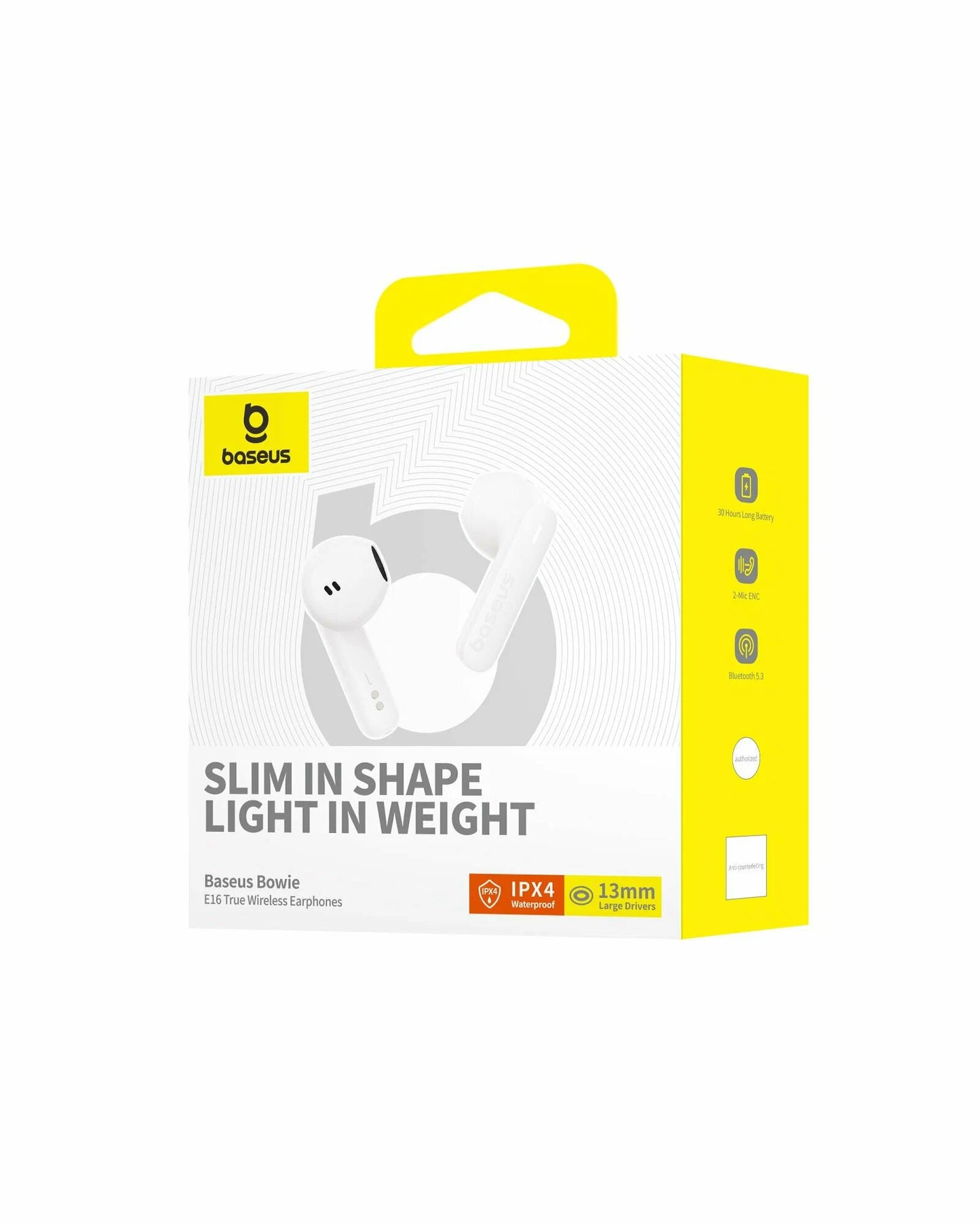 Handsfree Bluetooth Bluetooth Baseus Bowie E16, TWS, valkoinen A00061900223-00