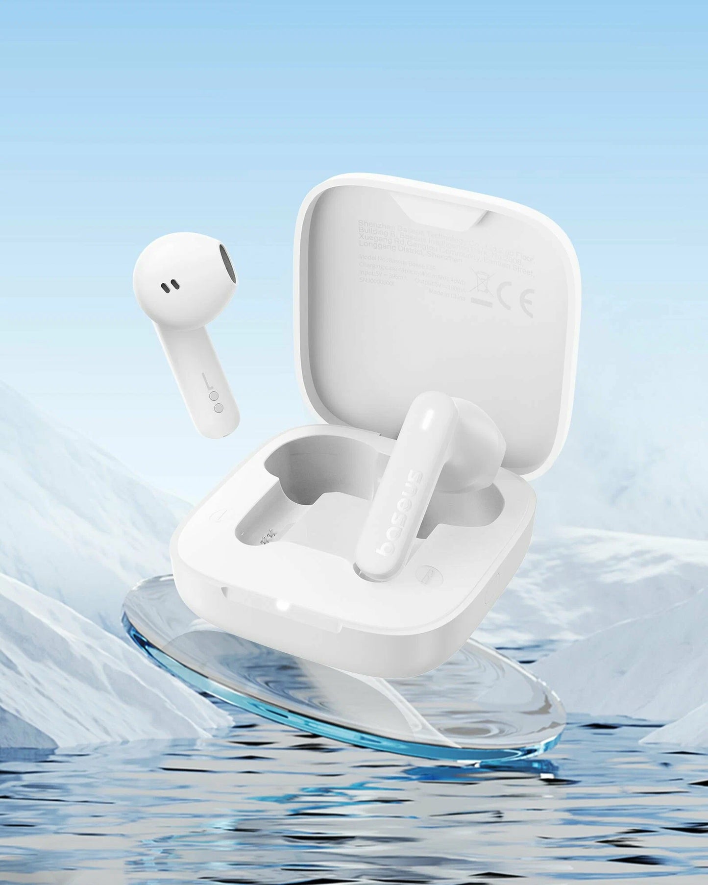 Handsfree Bluetooth Bluetooth Baseus Bowie E16, TWS, valkoinen A00061900223-00