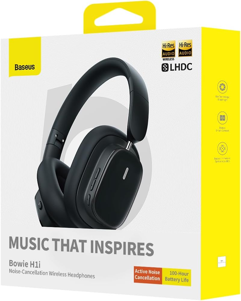 Handsfree Bluetooth Baseus Bowie H1i, A2DP, ANC, Musta A00050402113-00