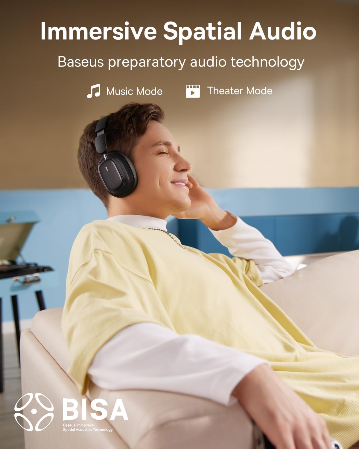 Handsfree Bluetooth Baseus Bowie H1i, A2DP, ANC, Musta A00050402113-00