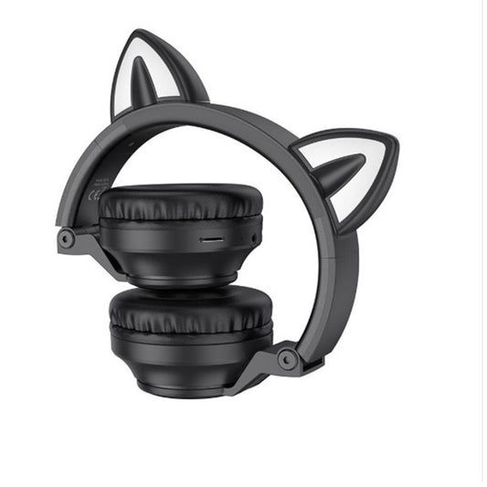 Handsfree Bluetooth Borofone BO18 Cat Ear, A2DP, Musta
