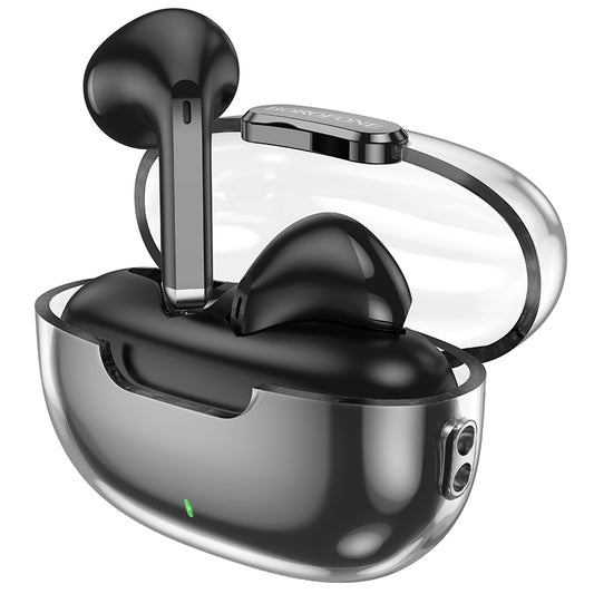 Handsfree Bluetooth Borofone BW46 Ice Flake, TWS, Musta