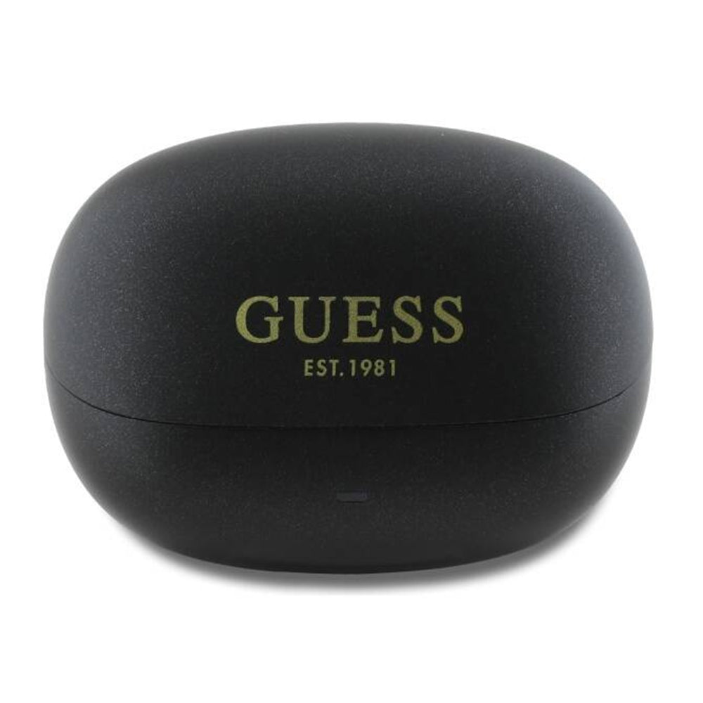 Handsfree Bluetooth Guess Capsule Printed Logo, TWS, ANC, Musta